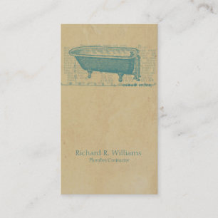 Vintage Bathtub Business Card