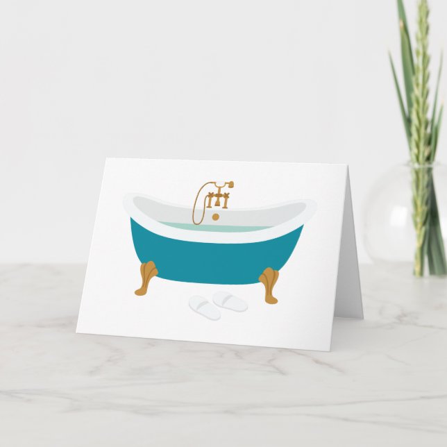 Vintage Bathtub Card (Front)