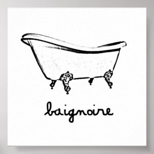 VINTAGE BATHTUB POSTER