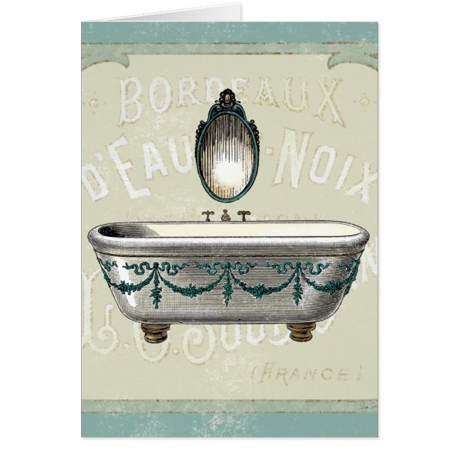 Vintage Bathtub with Mirror (Front)
