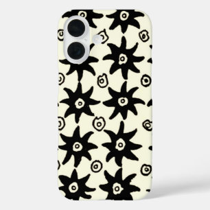 Vintage Batik Stars Textile Wallpaper Pattern iPhone 16 Case