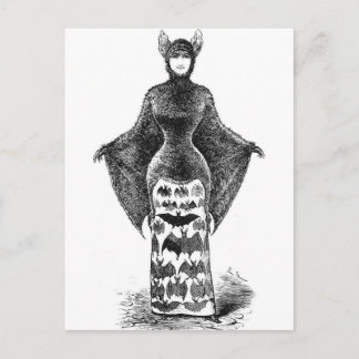 Vintage Batlady Image Postcard