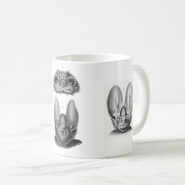 Vintage Bats for Vampires Coffee Mug (Front Right)
