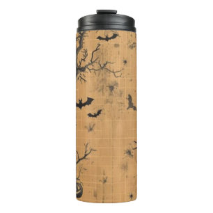 Vintage Bats Halloween Thermal Tumbler