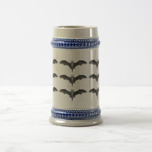 Vintage Bats Traditional German Beer Stein Mug
