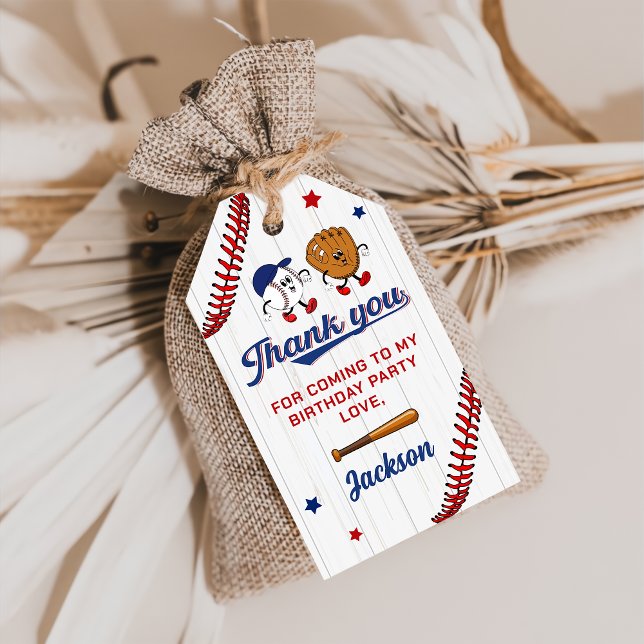 Vintage Batter Up Baseball Birthday Gift Tag (Creator Uploaded)