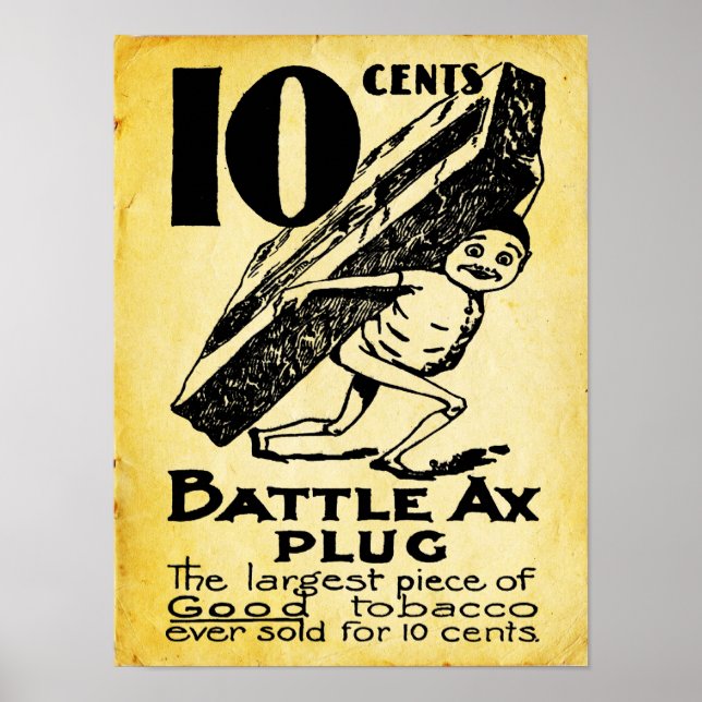 Vintage Battle Axe Tobacco Print (Front)