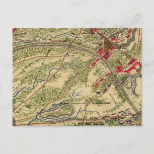 Vintage Battle of Chantilly Map (1862) Postcard
