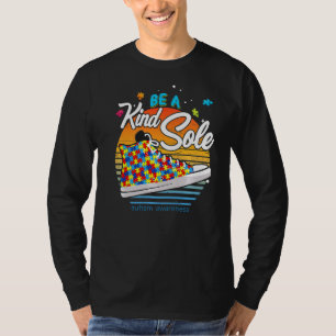 Vintage Be A Kind Sole Autism Awareness Shoes Be K T-Shirt