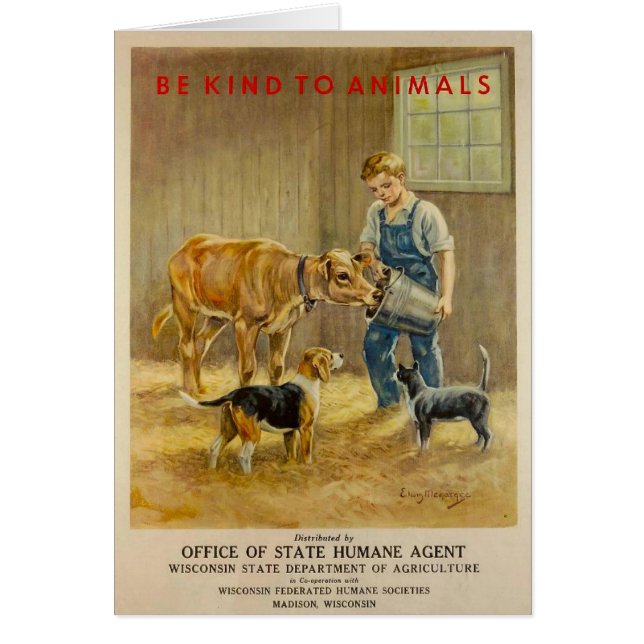Vintage - Be Kind to Animals - Farm Animals, (Front)
