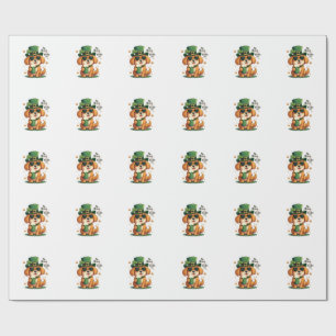 Vintage Be There With Bells On Dog St Patricks Day Wrapping Paper