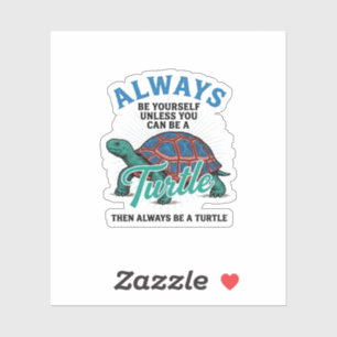 Vintage Be Yourself Turtle Shirt Design_1