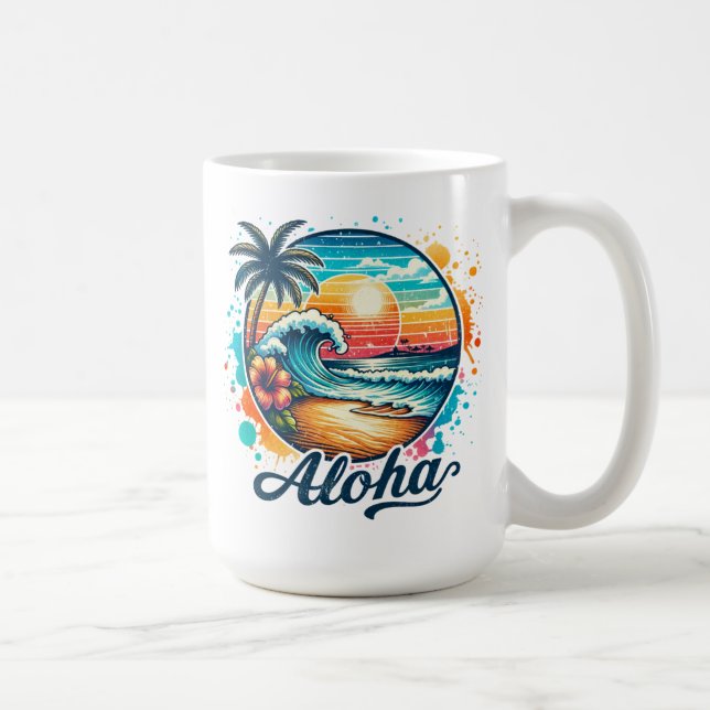 Vintage Beach Aloha Sublimation-94953 Coffee Mug (Right)