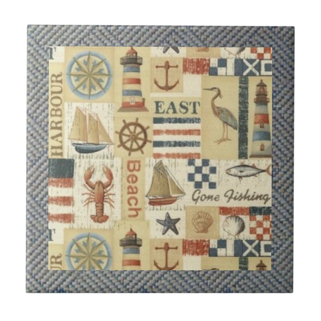 Vintage Beach Comber Tile (Front)