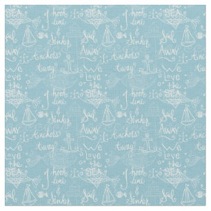 Vintage Beach Cottage Style Fabric
