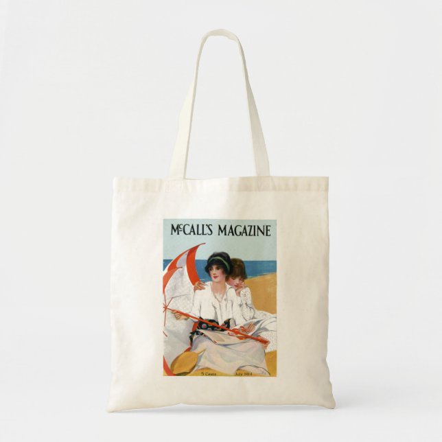 Vintage Beach Magazine Cover Bag (Front)