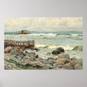 Vintage Beach party   Vintage Seascape Poster