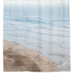 VINTAGE BEACH PHOTO SHOWER CURTAIN