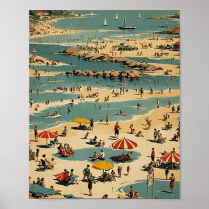 Vintage Beach Poster