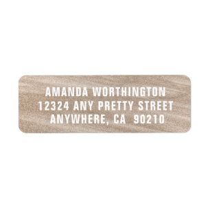 Vintage Beach Sand Wedding Address Labels