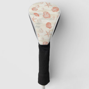 Vintage Beach Shells with Coral & Starfish Golf Head Cover