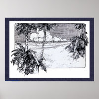 Vintage Beach South Wind Art Print