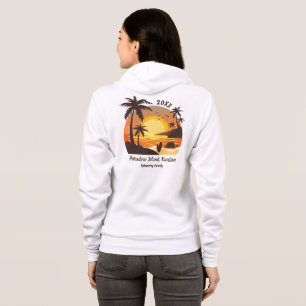 Vintage Beach Sunset Vacation surf orange brown Hoodie
