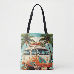 Vintage Beach Van Tote Bag