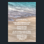 Vintage Beach Waves Wedding Enclosure Cards<br><div class="desc">Vintage Beach Waves Wedding Enclosure Cards - include these detail cards to inform your guests of your reception location, the reception timeline and hotel information to make planning easier. You can add more information if needed by clicking on the customise button above. See the full matching collection on this page....</div>