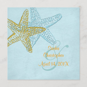 Vintage Beach Wedding Invitations