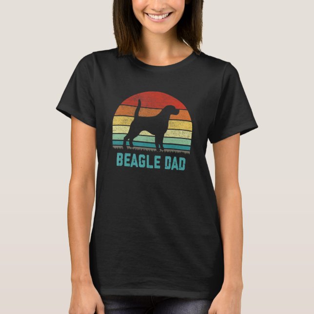 Vintage Beagle Dad  Dog T-Shirt (Front)