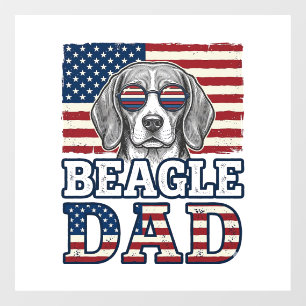 Vintage Beagle Dad Patriotic Dog Shirt Design_1