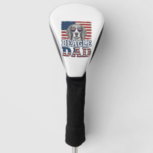 Vintage Beagle Dad Patriotic Dog Shirt Design_1 Golf Head Cover