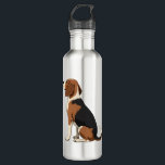 Vintage Beagle Dog Back View Illustration Pet Love 710 Ml Water Bottle<br><div class="desc">Vintage Beagle Dog Back View Illustration Pet Lover Gift Design 2</div>
