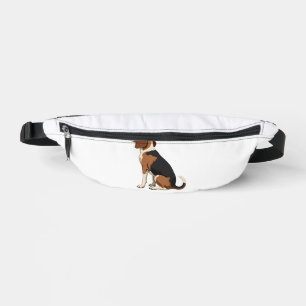 Vintage Beagle Dog Back View Illustration Pet Love Bum Bags