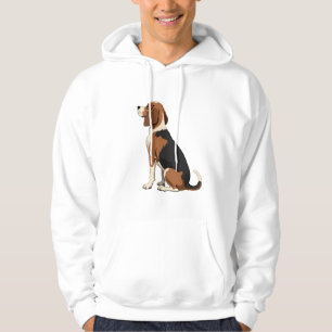 Vintage Beagle Dog Back View Illustration Pet Love Hoodie