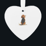 Vintage Beagle Dog Back View Illustration Pet Love Ornament<br><div class="desc">Vintage Beagle Dog Back View Illustration Pet Lover Design 2</div>