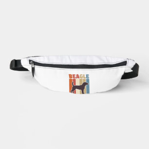 Vintage Beagle Dog Retro Stripe Vector Design_1 Bum Bags