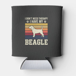 Vintage Beagle Dog Therapy Retro Can Cooler
