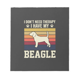 Vintage Beagle Dog Therapy Retro Notepad