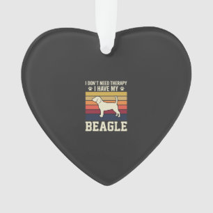 Vintage Beagle Dog Therapy Retro Ornament