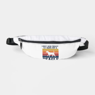 Vintage Beagle Dog Therapy Shirt Design_1 Bum Bags