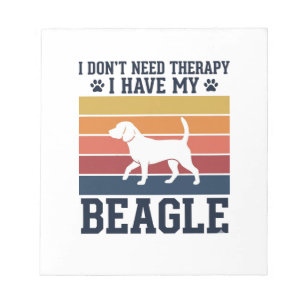 Vintage Beagle Dog Therapy Shirt Design_1 Notepad