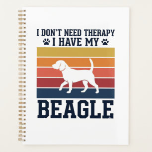 Vintage Beagle Dog Therapy Shirt Design_1 Planner