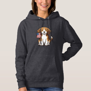 Vintage Beagle Puppy American Flag Shirt Design_1