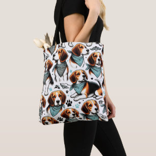 Vintage Beagle Puppy Seamless Tote Bag