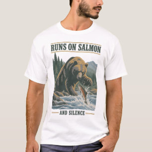 Vintage Bear Fishing Pacific Northwest T-Shirt