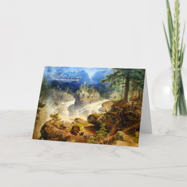 Vintage Bear Hugs Father's Day Card (Front)