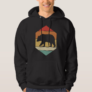 Vintage Bear Retro Animal Wild Grizzly Brown Bears Hoodie