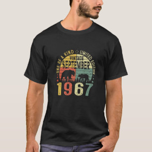 Vintage Bear September 1967 54Th Birthday Retro 54 T-Shirt